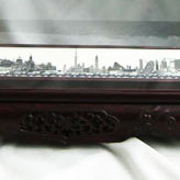 Today Shanghai Carved with Red Sandalwood